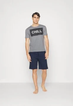 Pier One Pyjama - Dark Blue/Grey -Pier One 4063c45bd90d4df1b75602a3c1feacee