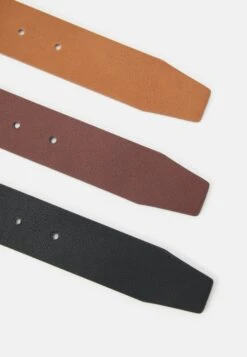 Pier One 3 Pack Unisex - Riem - Black/Brown/Cognac -Pier One 5093dbbd357b48f4906cc633ff9bf4ec