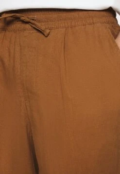 Pier One Drawcord Trousers Linen Blend - Broek - Brown -Pier One bedf8e1eb0ea4ab1b26ff4d546d32792