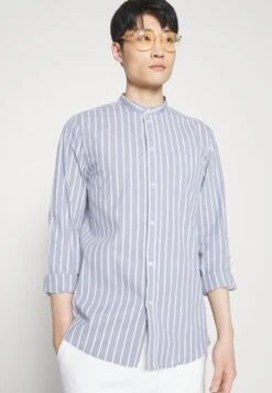 Pier One Muscle Fit Stand- Overhemd - Blue 5 Pier One Muscle Fit Stand- Overhemd - Blue -Pier One c95aee840d27425d93f7825c3cd7c13d