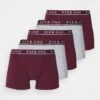 Pier One 5 Pack - Onderbroeken - Bordeaux/Mottled Grey