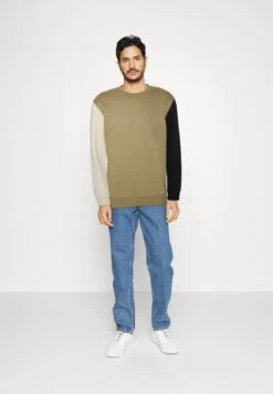 Pier One Sweater - Black/Brown/Grey -Pier One fed30ff4627e415883e7228caa29479e